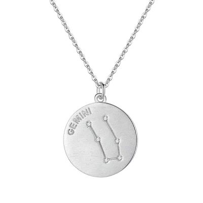 Gemini Constellation Necklace Silver