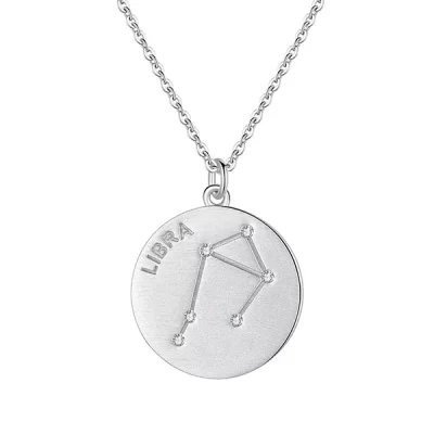 Libra Constellation Necklace Silver