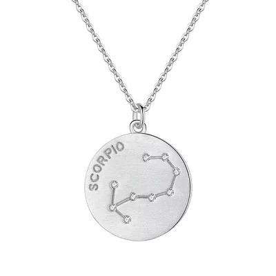 Scorpio Constellation Necklace Silver