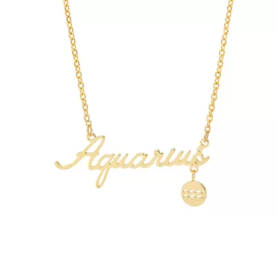 Aquarius Name Necklace