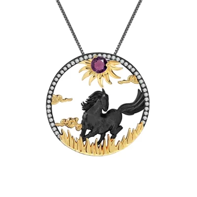 Chinese Zodiac Horse Necklace