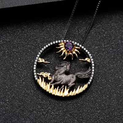 Chinese Zodiac Horse Necklace
