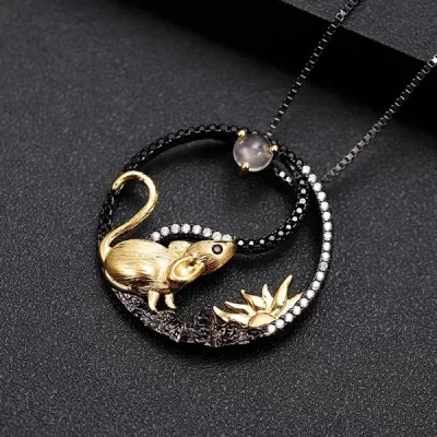 Chinese Zodiac Rat Necklace
