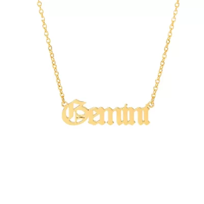 Gemini Cursive Necklace