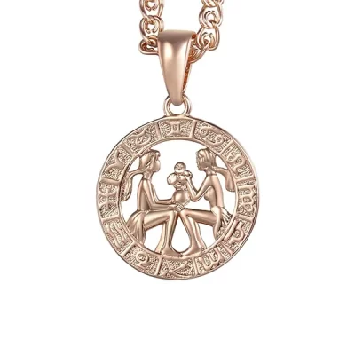 Gemini Necklace Rose Gold