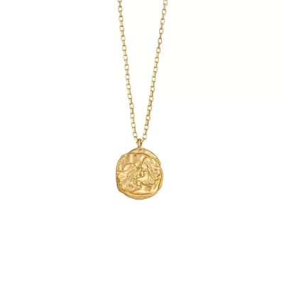 Gold Gemini Coin Necklace