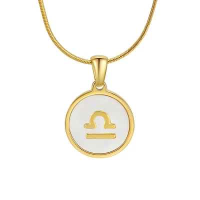Libra Necklace White Gold