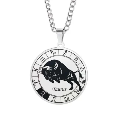 Mens Taurus Necklace