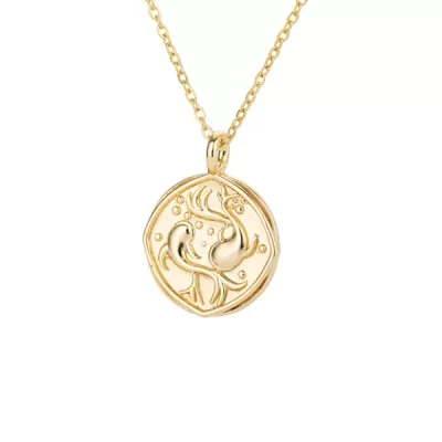 Pisces Coin Necklace