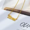 aries word necklace