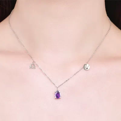 libra stone necklace