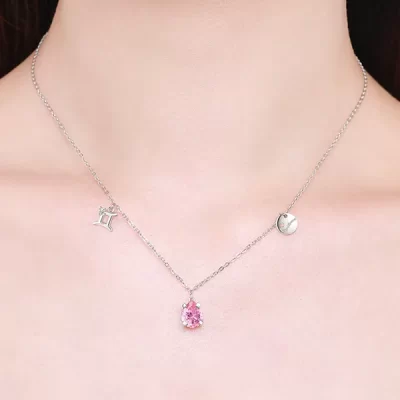 gemini stone necklace