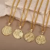 zodiac sign medallion necklace