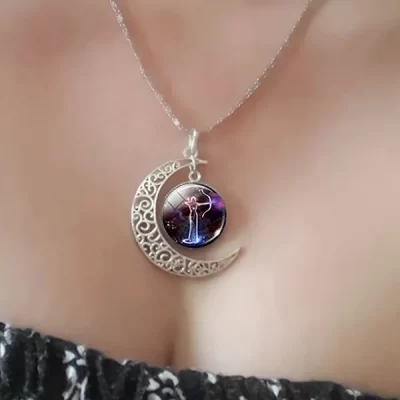 zodiac sign moon necklace