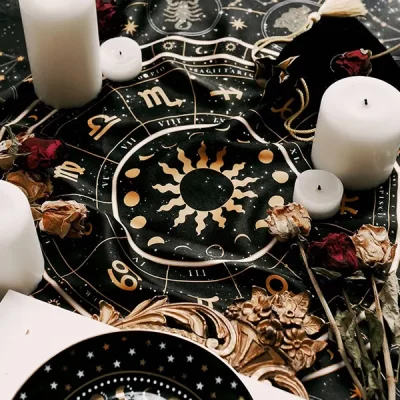 Black Zodiac Tapestry