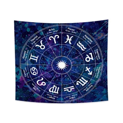 Blue Zodiac Tapestry