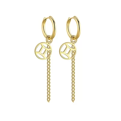 Gemini Earrings Gold