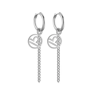 Libra Earrings Silver