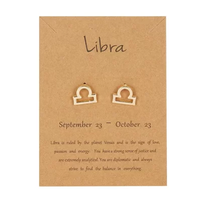 Libra Earrings Studs