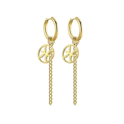 Pisces Earrings Gold