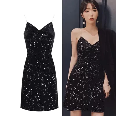 Black Constellation Dress