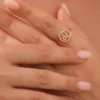 leo wedding ring set